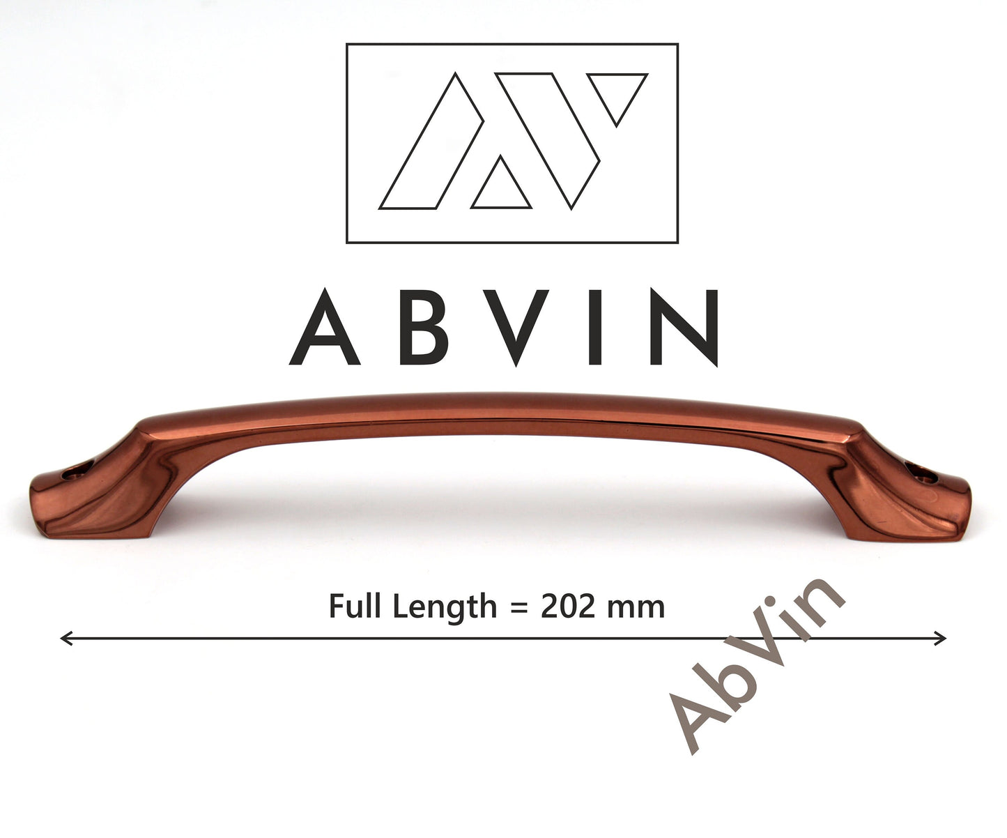 Glossy Copper Rose Gold Handles Pulls Outer Screws Cabinet Drawer Dresser Furniture Knob Handle Pulls - 1 pcs