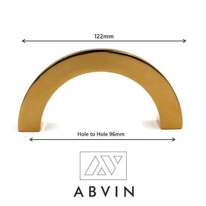 4.8" Gold Half Style Door Cabinet Wardrobe Handles - 1 pair