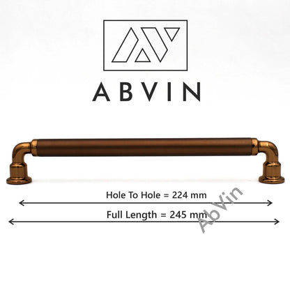 Modern Dual Copper Handles Pulls Cabinet Drawer Dresser Furniture Handle Pulls - 1 pcs