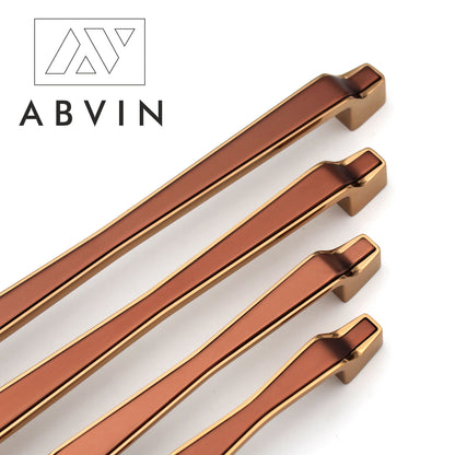 Modern Copper Gold Handles Pulls Cabinet Drawer Dresser Furniture Knob Handle Appliance Pulls - 1 pcs