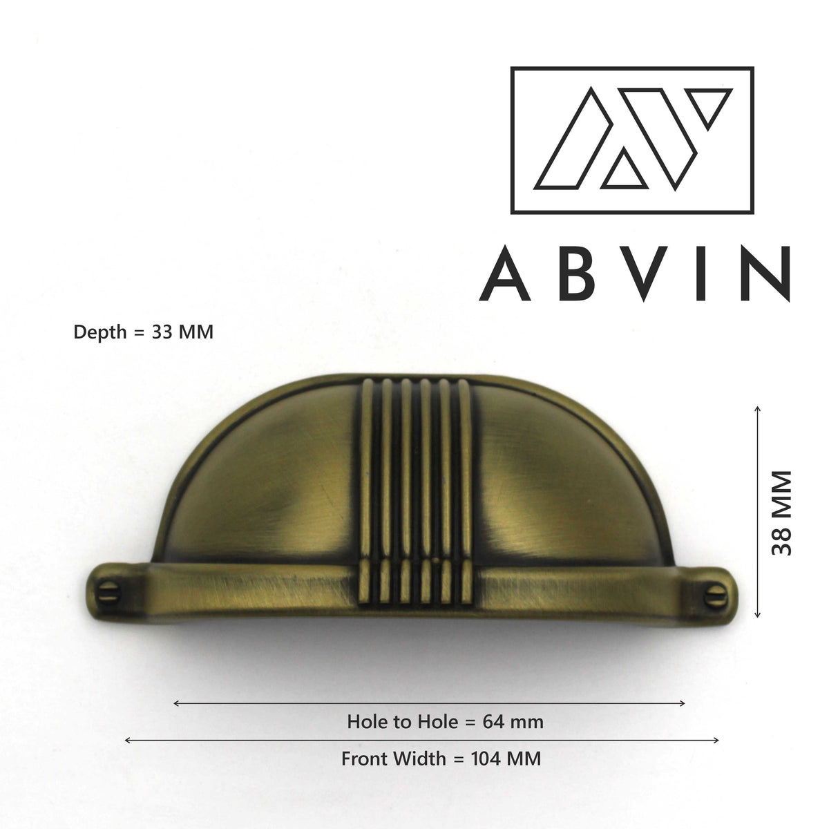 ABVIN Linning Antique Classical Cup Pulls Cabinet Handles for Hardware Cabinets, Cupboards and Drawers - 1 pcs (Copy)