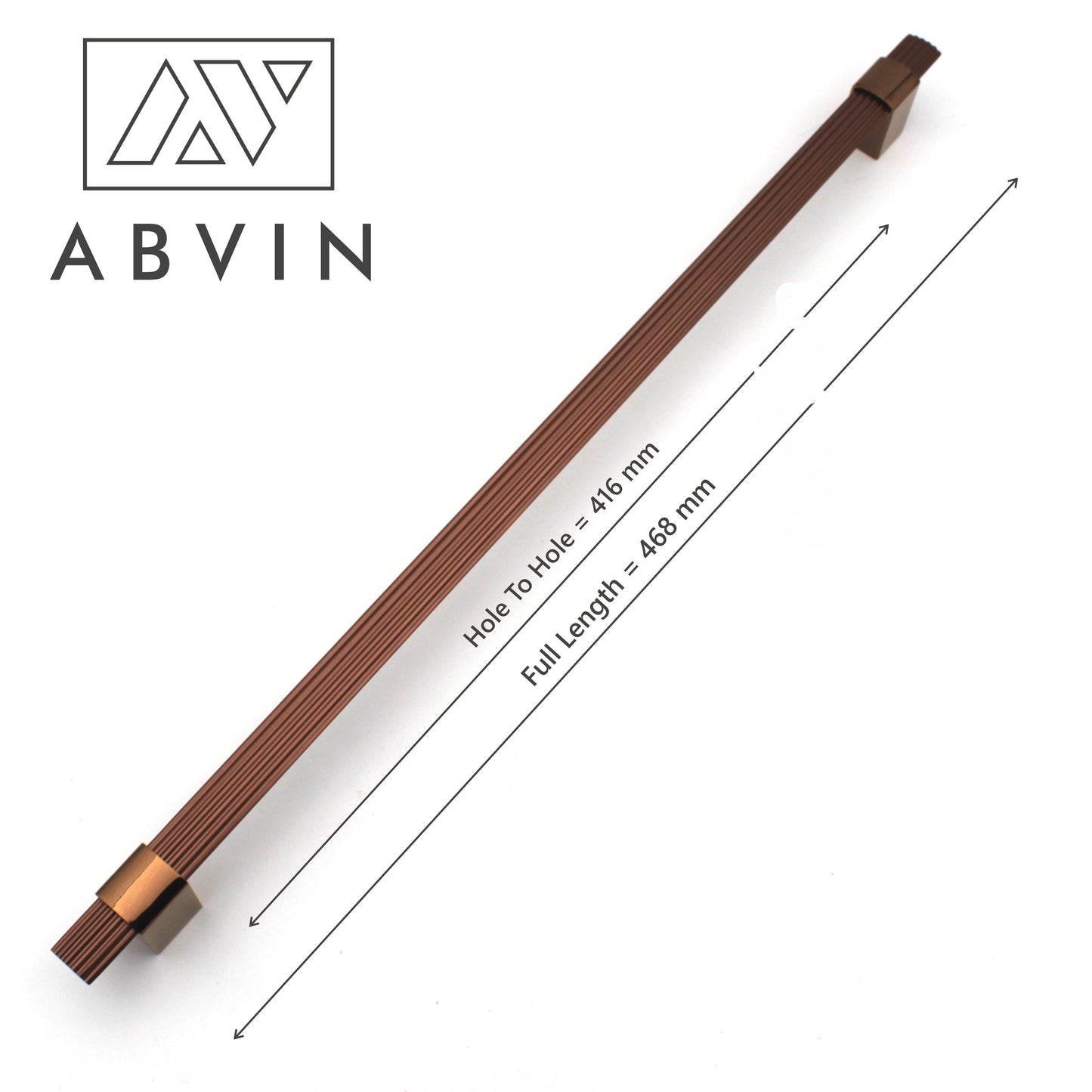 Modern Lining Dual Copper Finish Cabinet Handle - Sold Individually
