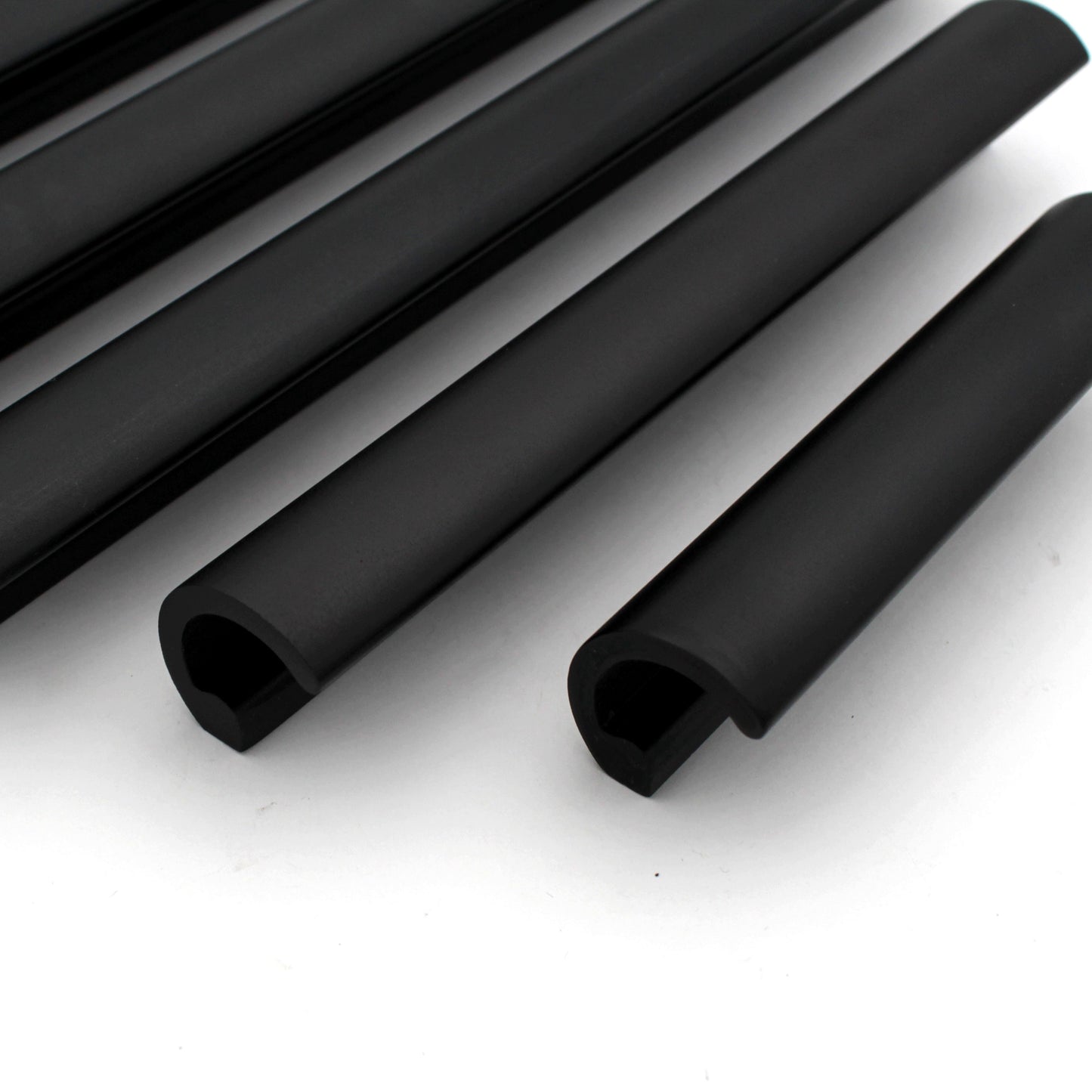 Kitchen Handles Premium Black Matt Modern Solid Long  For Doors Cabinets Cupboards Drawers Profile Type