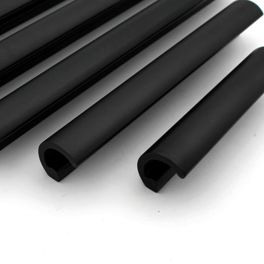 Kitchen Handles Premium Black Matt Modern Solid Long  For Doors Cabinets Cupboards Drawers Profile Type