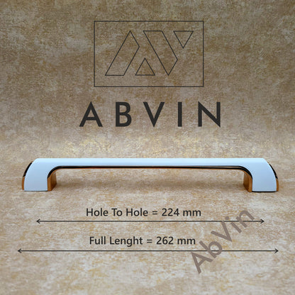 Modern White Gold Handles Pulls Cabinet Drawer Dresser Furniture Knob Handle Pulls - 1 pcs