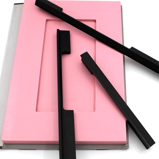 Modern Long Unique Dual Black Handles Pulls Cabinet Drawer Dresser Furniture Knob Handle Appliance Pulls 1 piece