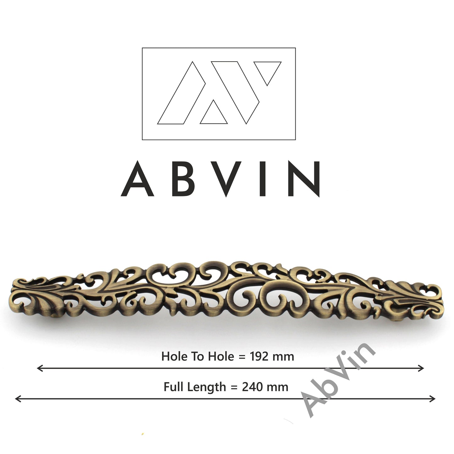 Bronze Carving Handles Pulls Cabinet Drawer Dresser Furniture Knob Handle Pulls - 1 pcs