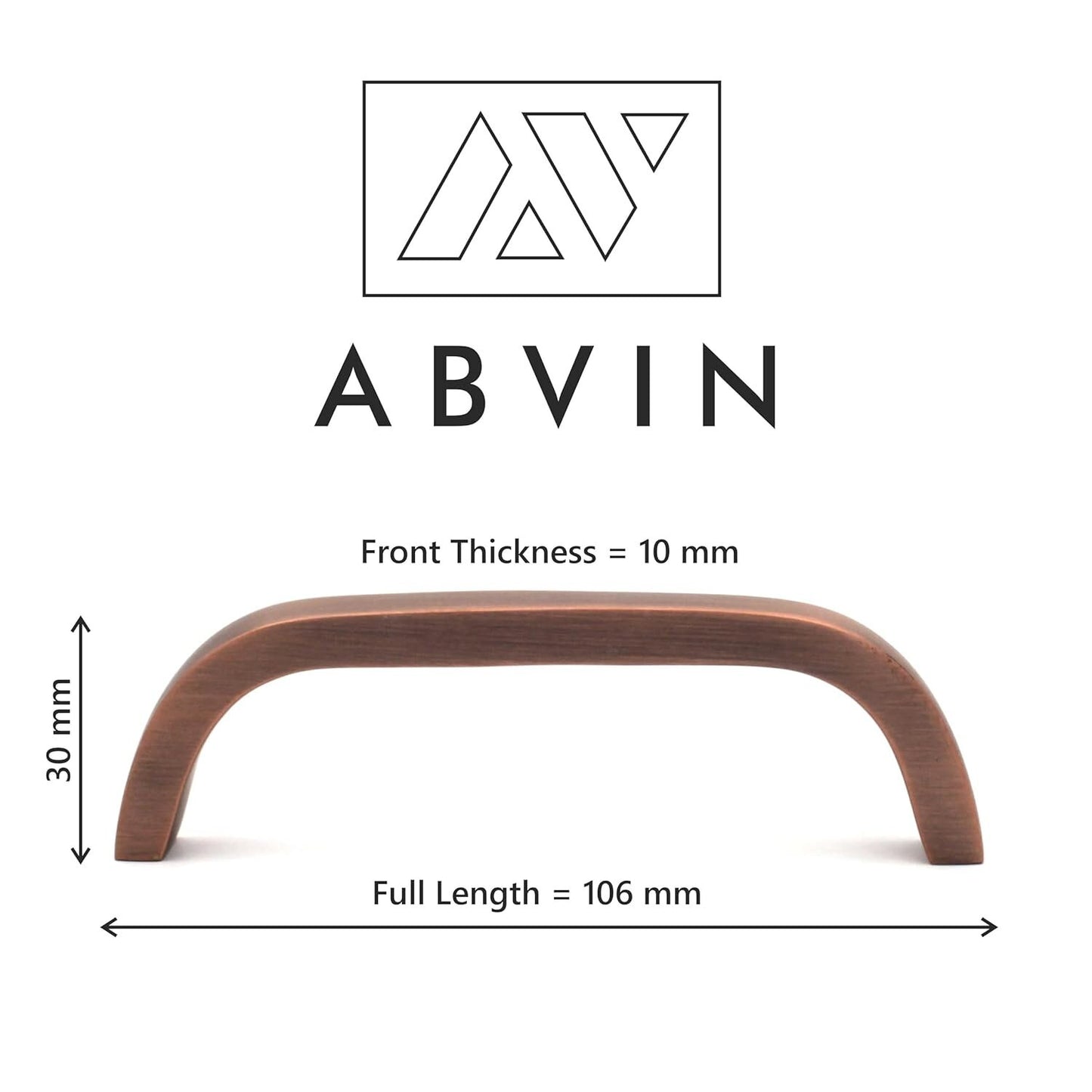 Premium Matt Copper Thin Matt Solid Brass Bar Handles, Modern Cabinet Hardware, Furniture Pulls for Doors, Cabinets, Cupboards Drawers