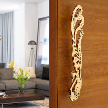Peacock with Red Gems Antique Door Handle, Door Handles for Main Door, Handles for Door