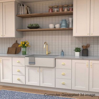 Shinny Gold Classical Cup Pulls Cabinet Handles for Hardware Cabinets, Cupboards and Drawers - 1 pcs