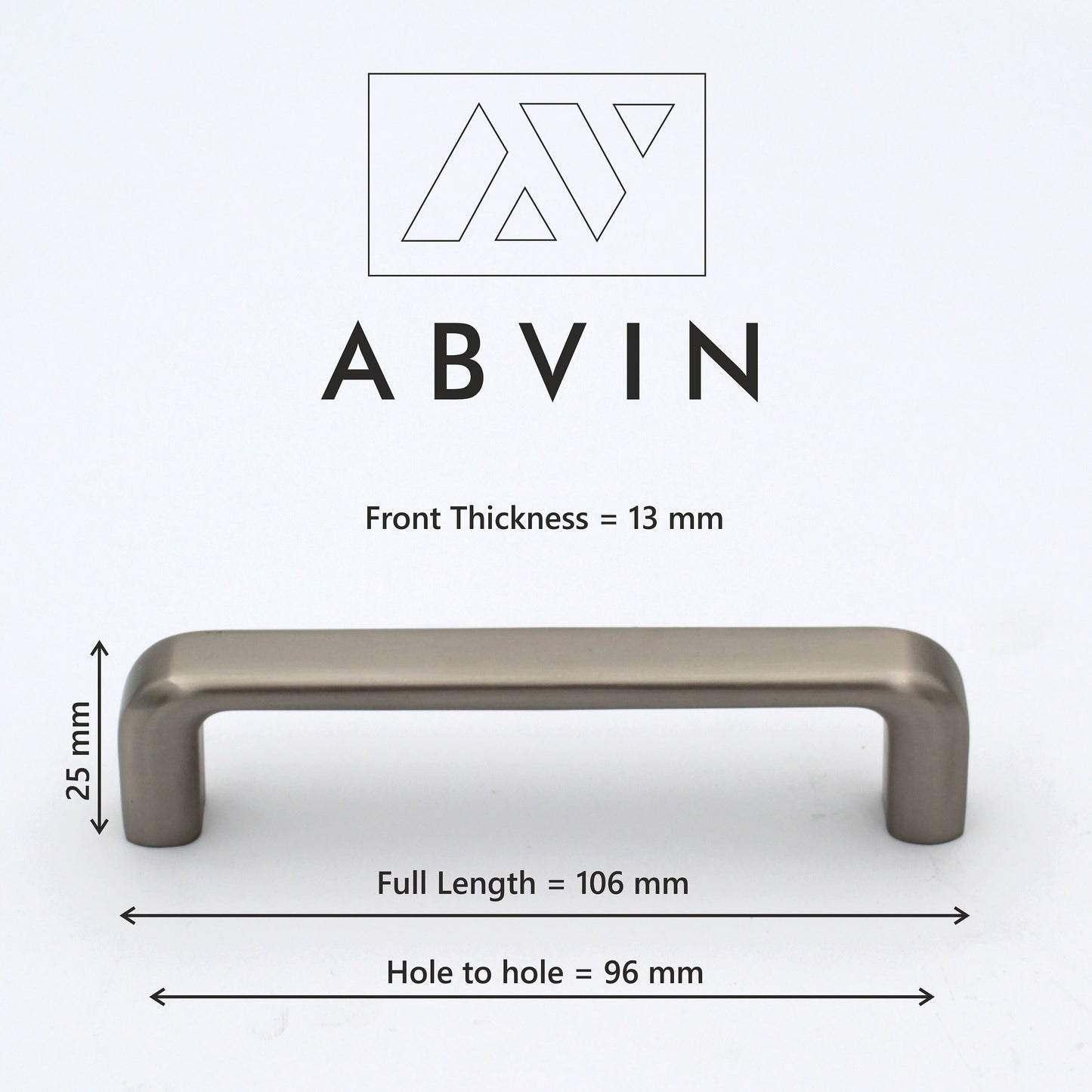 ABVIN PREMIUM Curve Matt Modern Solid Long Pull Bar Handles For Doors Cabinets Cupboards Drawers