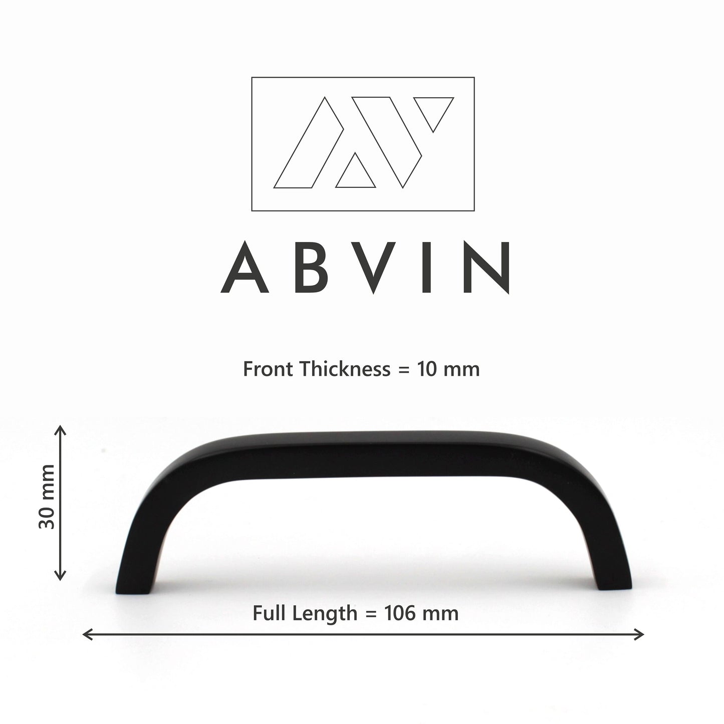 Premium Thin Black Brass Bar Handles, Modern Cabinet Hardware, Furniture Pulls for Doors, Cabinets, Cupboards & Drawers