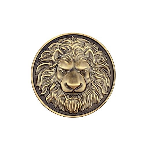 Lion Main Door Handle /Door Handles for Main Door/Glass Door Pull Handle /Door Hardware ( Round Diameter 5 inch, Pack of 1, Antique Finish)