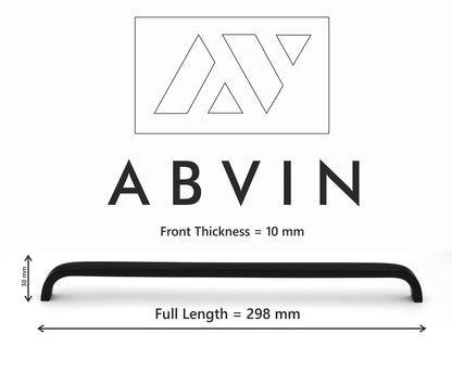 Premium Thin Black Brass Bar Handles, Modern Cabinet Hardware, Furniture Pulls for Doors, Cabinets, Cupboards & Drawers