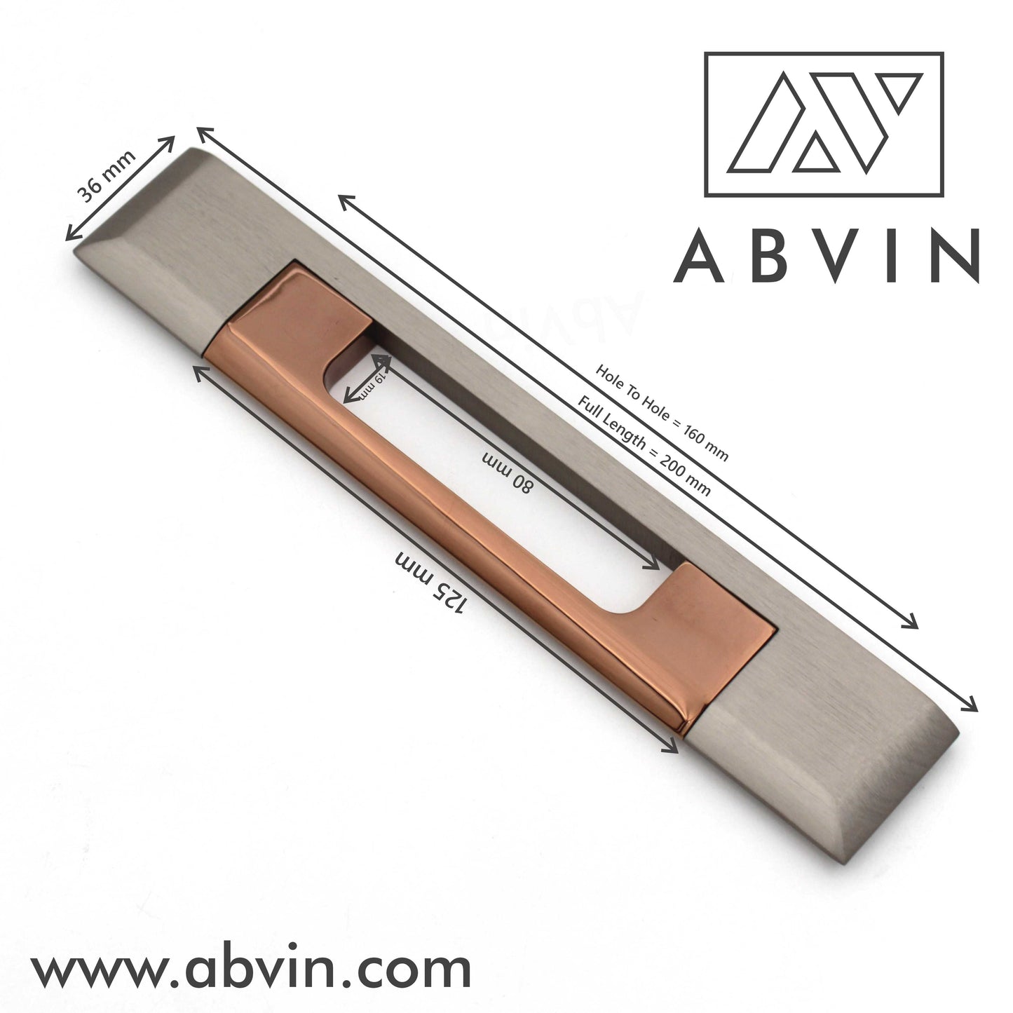 Modern Brush Silver Copper Cabinet Pull: ABVIN Furniture Handle