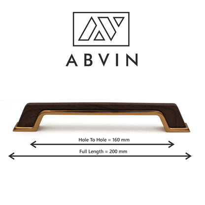 Modern Wood Copper Handles Pulls Cabinet Drawer Dresser Furniture Knob Handle Appliance Pulls - 1 piece