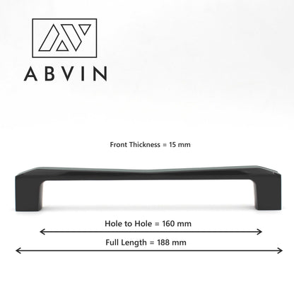 ABVIN Black Green Handles, Modern  Cabinet Hardware, Furniture Pulls for Doors, Cabinets, Cupboards & Drawers