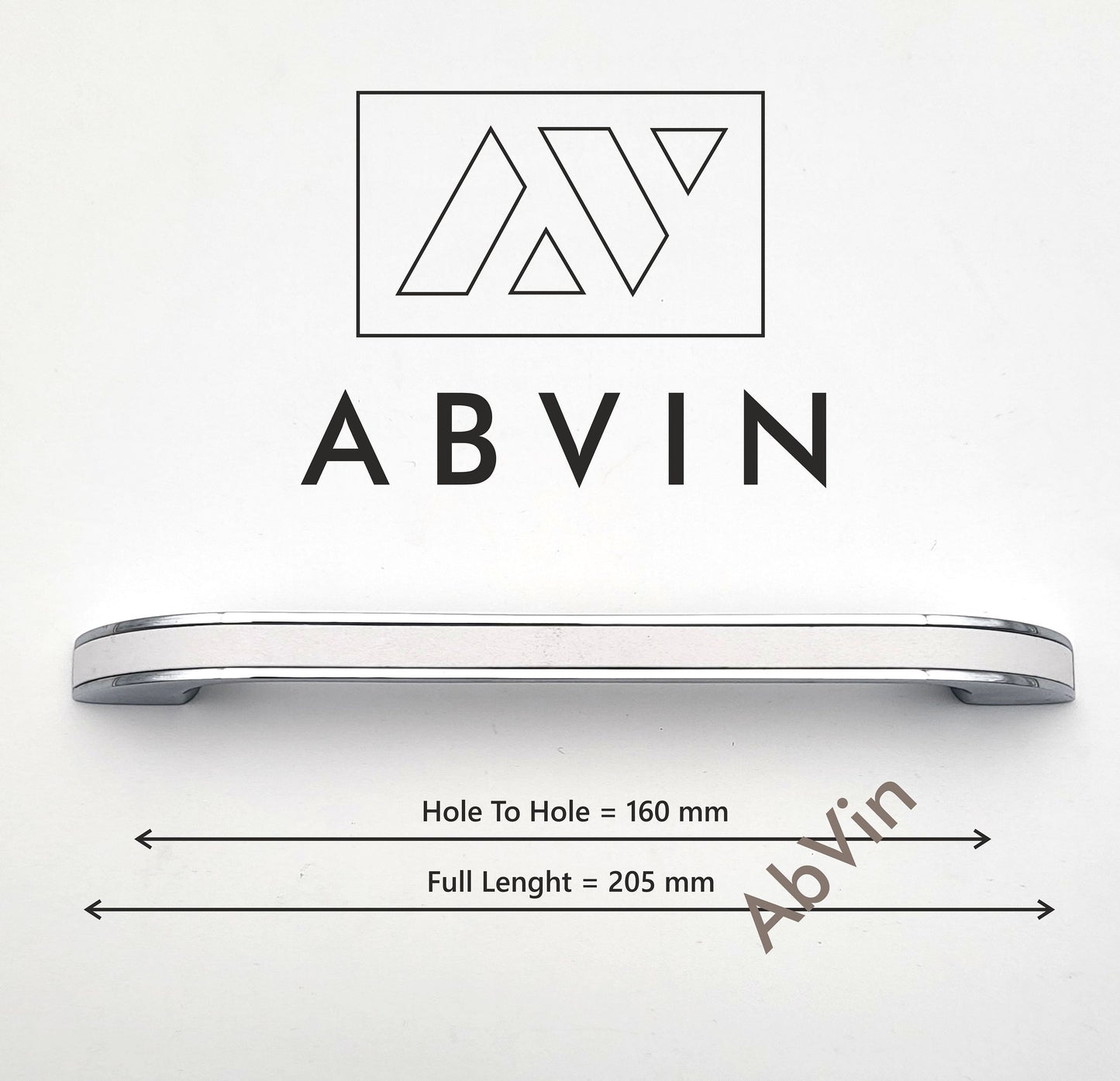 ABVIN Modern White Chrome Handles Pulls Cabinet Drawer Dresser Furniture Knob Handle Pulls - 1 pcs
