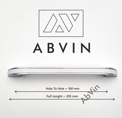 ABVIN Modern White Chrome Handles Pulls Cabinet Drawer Dresser Furniture Knob Handle Pulls - 1 pcs