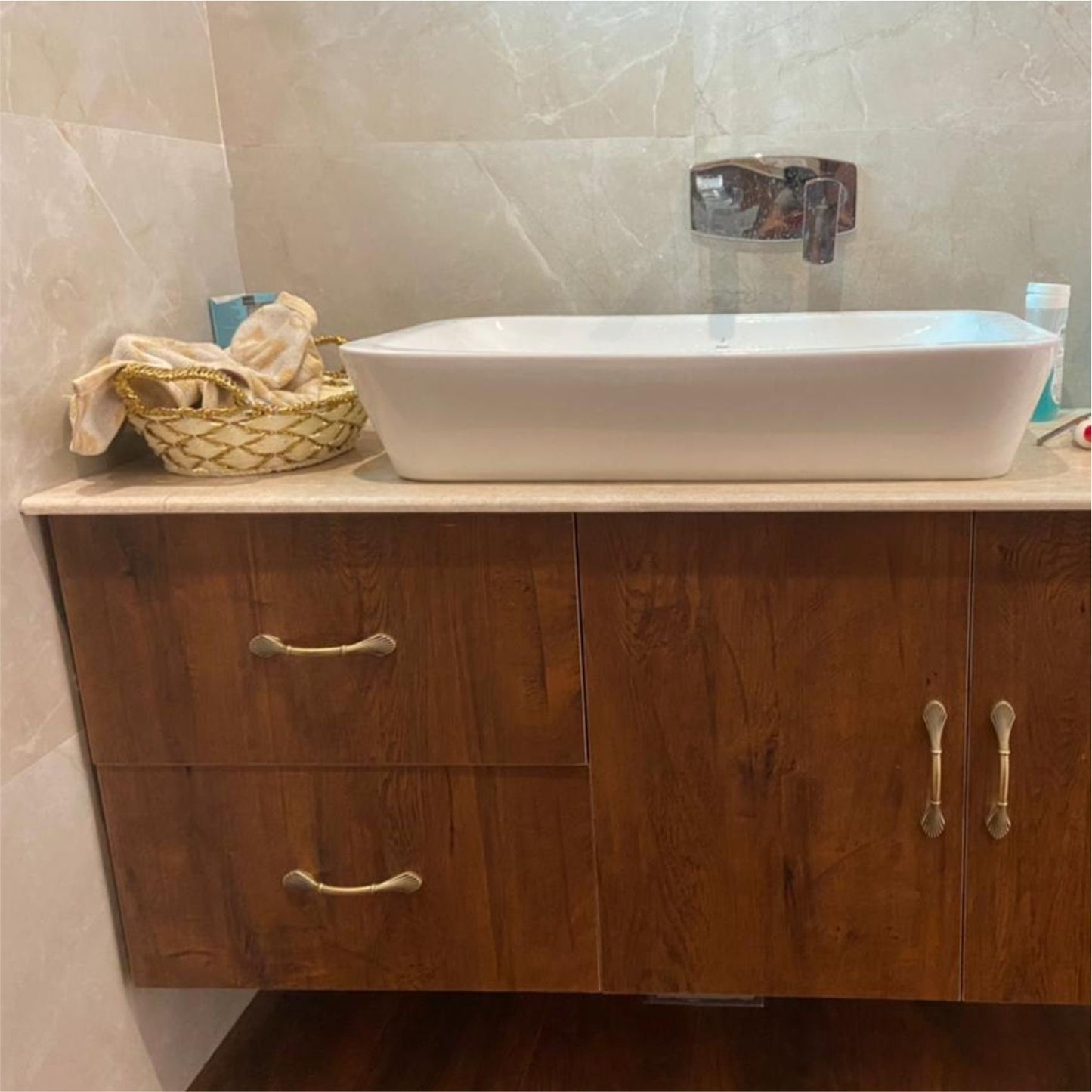 Antique Handles Pulls Cabinet Drawer Dresser Furniture Knob Handle Pulls Matt Dark Gold  - 1 pcs