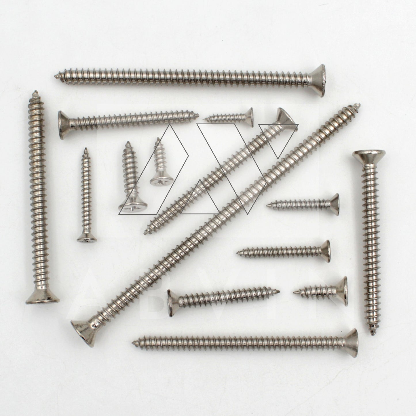 Stainless Steel Screws New Fully Threaded Wood Screws in all Sizes Flat plus head