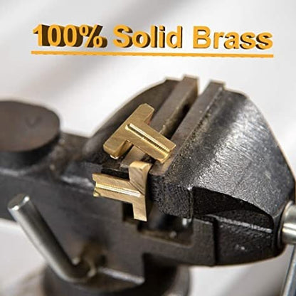 Premium Thin Matt Solid Brass Bar Handles, Modern Gold Cabinet Hardware, Furniture Pulls for Doors, Cabinets, Cupboards & Drawers