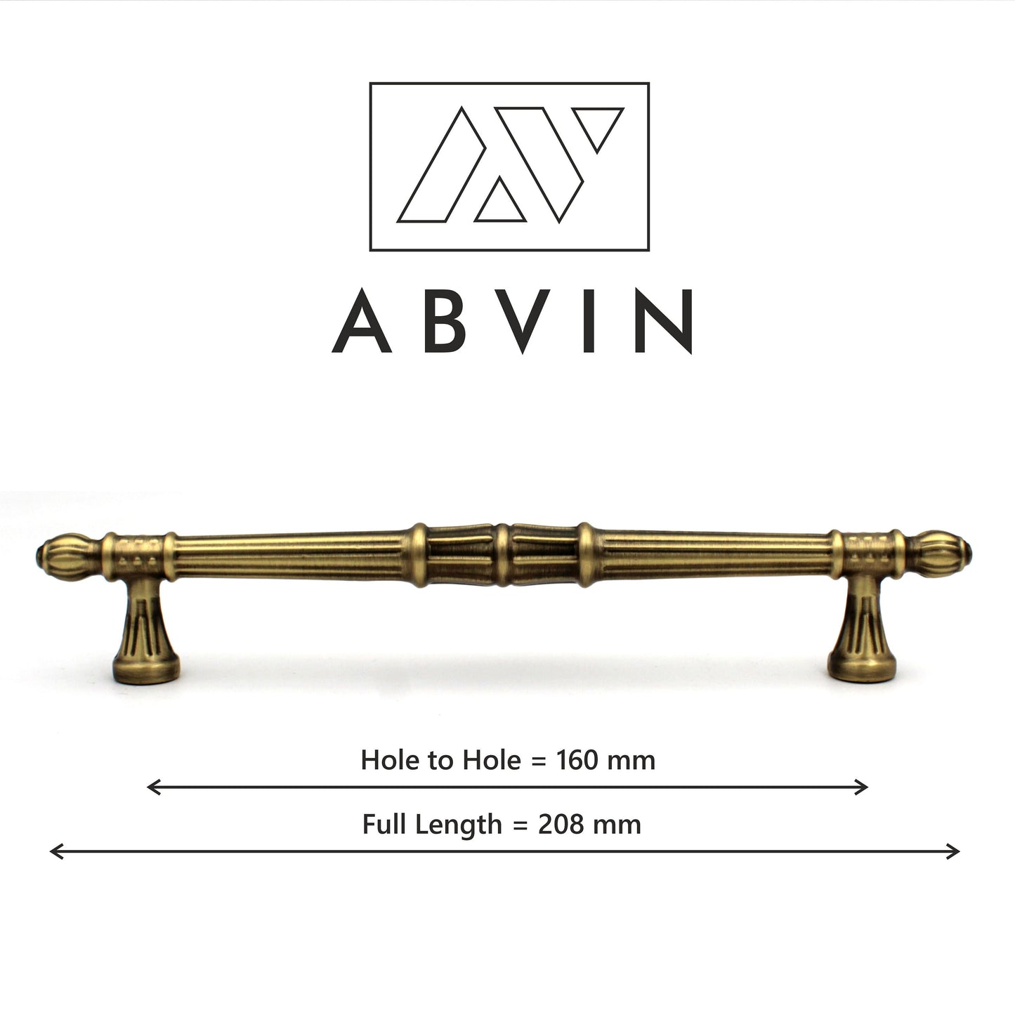 ABVIN Premium Vintage Bar Pulls Cabinet Drawer Handles Pulls Cabinet Drawer Dresser Furniture Knob Handle Pulls - 1 pcs
