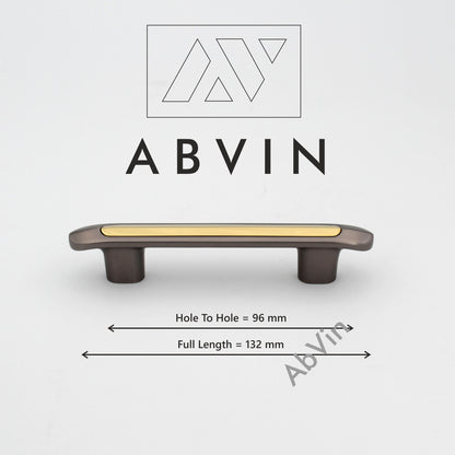 Modern Dual Tone Handles Pulls Cabinet Drawer Dresser Furniture Knob Handle Pulls - 1 pcs