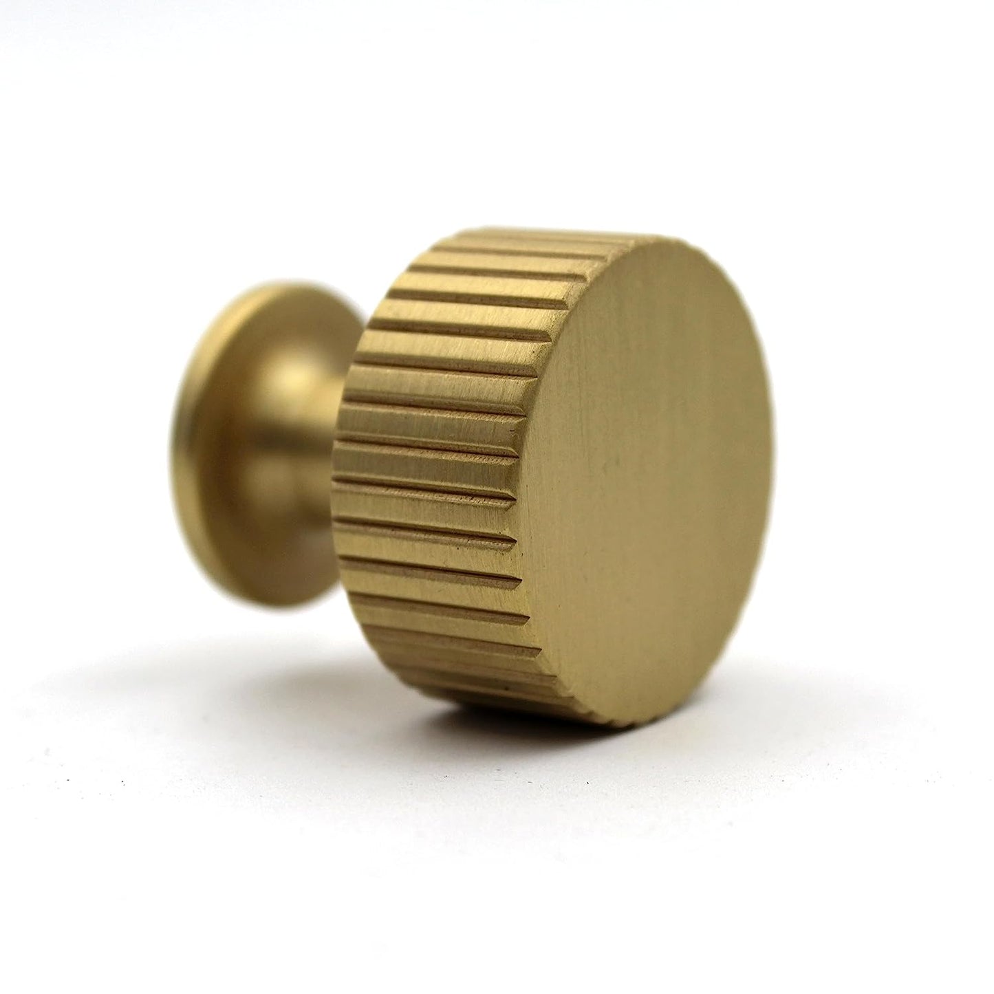 ABVIN Premium Knurled Satin Brass Handles, Modern Hardware, Furniture Pulls for Doors Cabinets Cupboards Drawers (1 pcs)