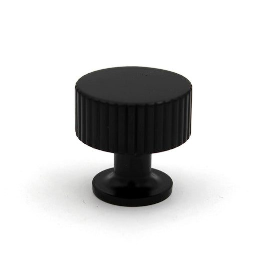 ABVIN Premium Knurled Black Brass Handles, Modern Hardware, Furniture Pulls for Doors Cabinets Cupboards Drawers (1 pcs)