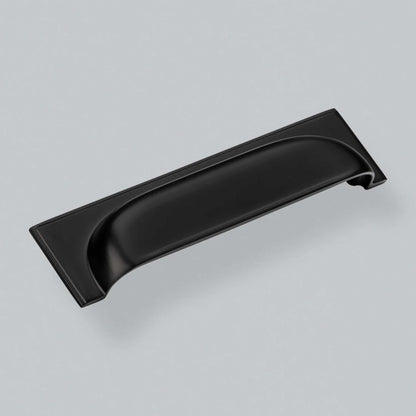 Matt Black Classical Cup Pulls Cabinet Handles for Hardware Cabinets, Cupboards and Drawers - 1 pcs