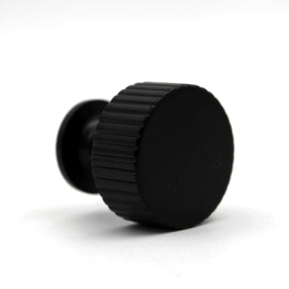 ABVIN Premium Knurled Black Brass Handles, Modern Hardware, Furniture Pulls for Doors Cabinets Cupboards Drawers (1 pcs)