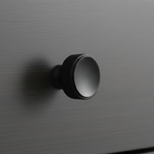 Black Knurled handles Unique Cabinet Beautiful Decorative Dresser Drawer Knobs and Pulls - 1 pcs
