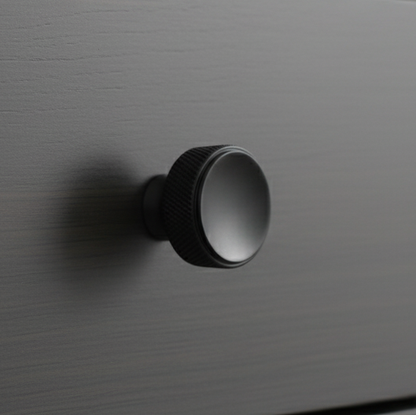 Black Knurled handles Unique Cabinet Beautiful Decorative Dresser Drawer Knobs and Pulls - 1 pcs