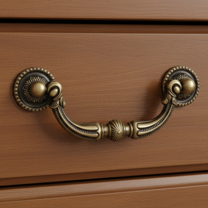 ABVIN Vintage Antique Carving Drop Bail Pull Ring Dresser Drawer Pulls Handles Antique Bronze Rustic