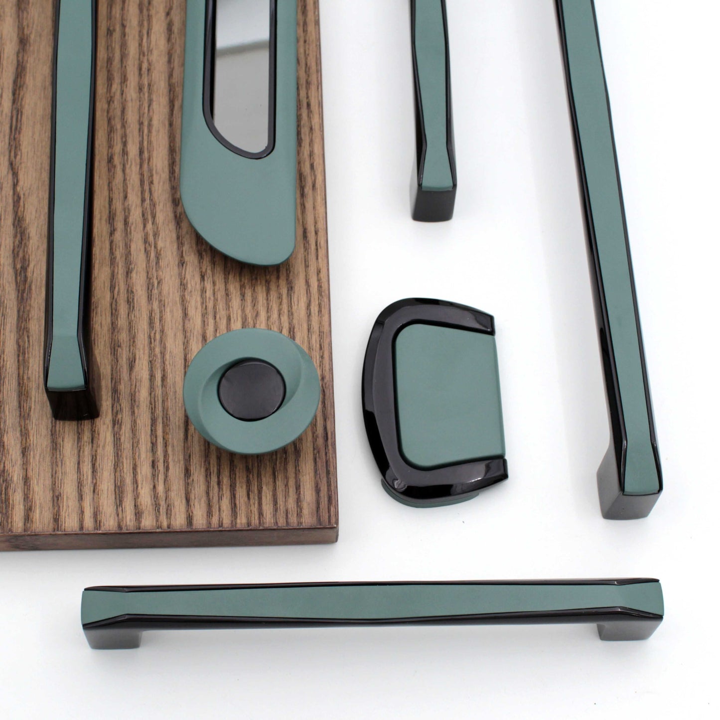 ABVIN Black Green Handles, Modern  Cabinet Hardware, Furniture Pulls for Doors, Cabinets, Cupboards & Drawers