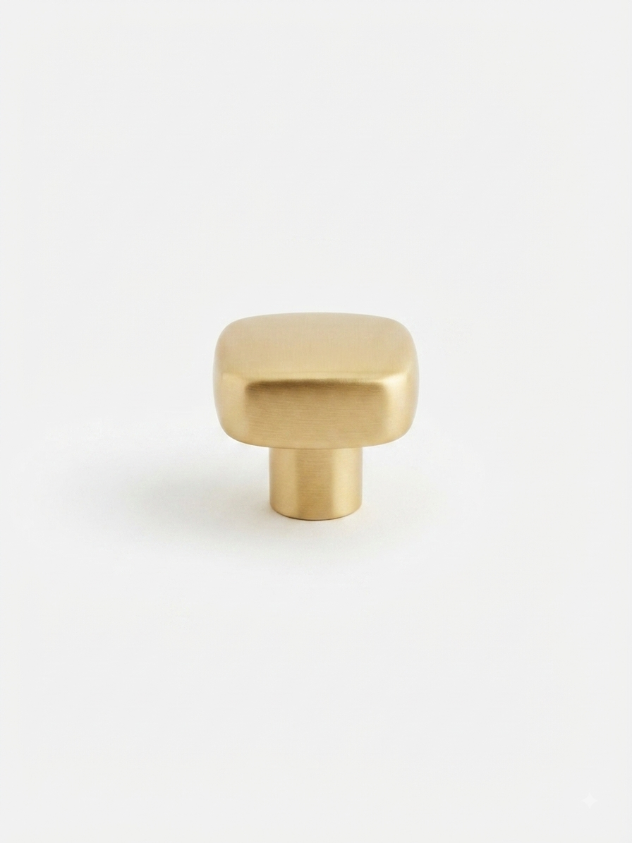 Satin Gold Smooth knobs Unique Cabinet Beautiful Decorative Dresser Drawer Knobs and Pulls - 1 pcs