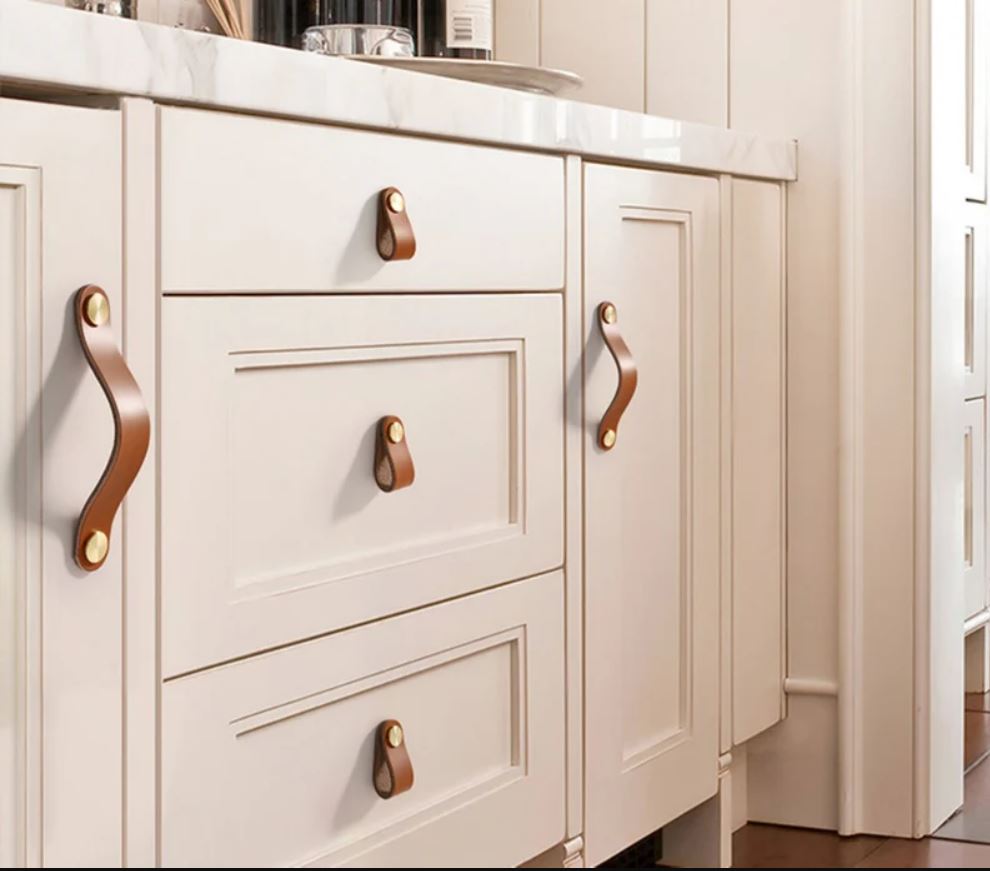 ABVIN Brown Leather Knobs and Handles …