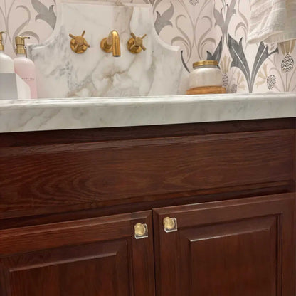 Square Crystal Knobs Pulls Champagne Handles Transparent Wardrobe Dresser Drawer Furniture Hardware (1 pcs)