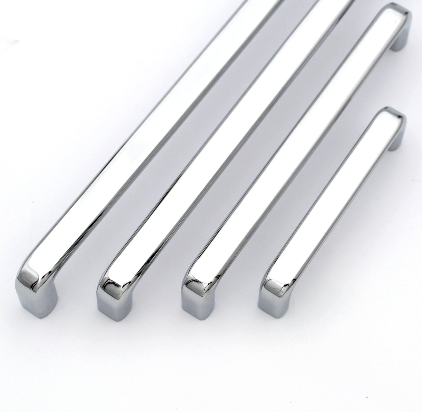 ABVIN PREMIUM Curve Polished Chrome Modern Solid Long Appliance Pulls Bar Handles For Doors Cabinets Cupboards Drawers - 1 piece