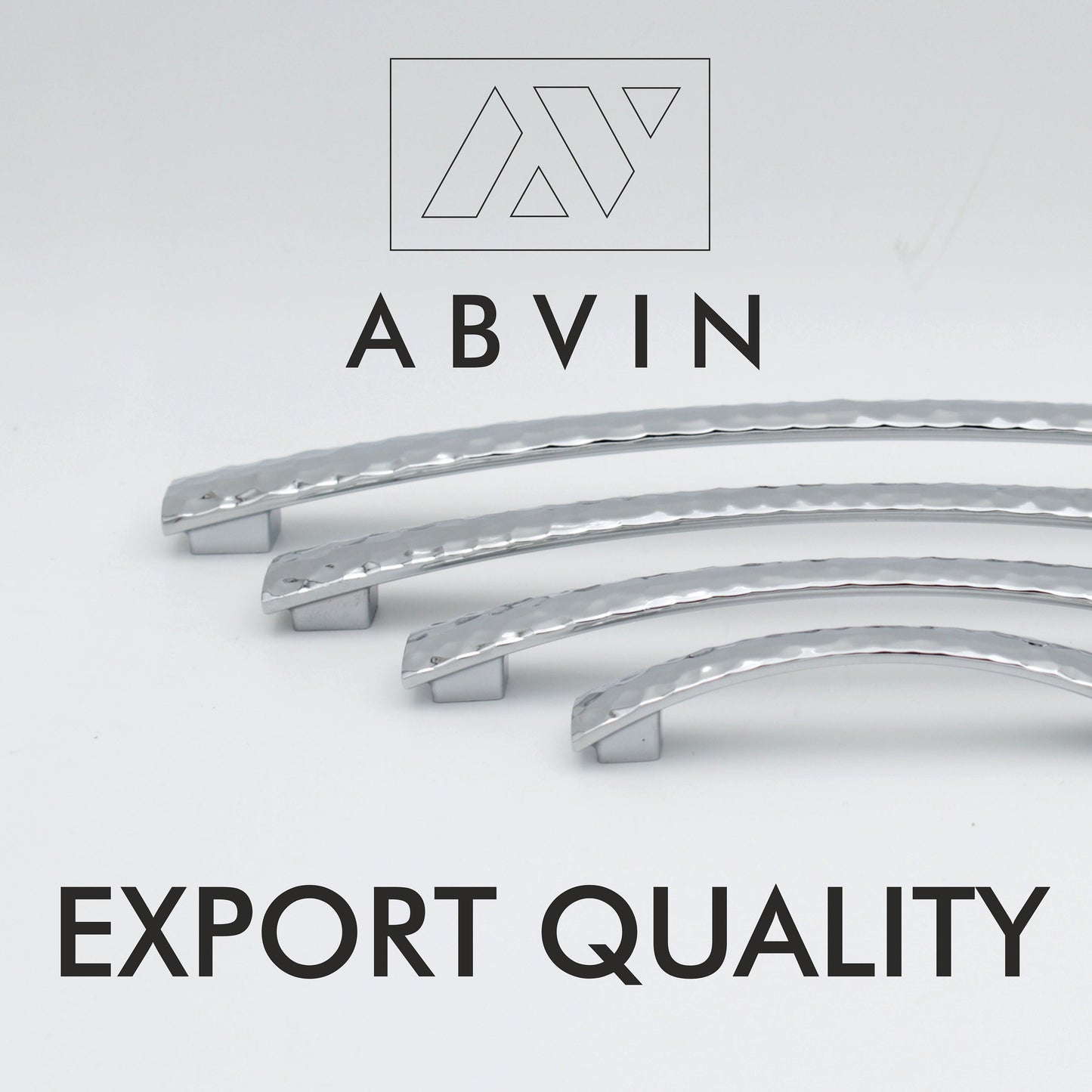 ABVIN PREMIUM Hammered Chrome Nickle Modern Solid Long Pull Bar Handles For Doors Cabinets Cupboards Drawers