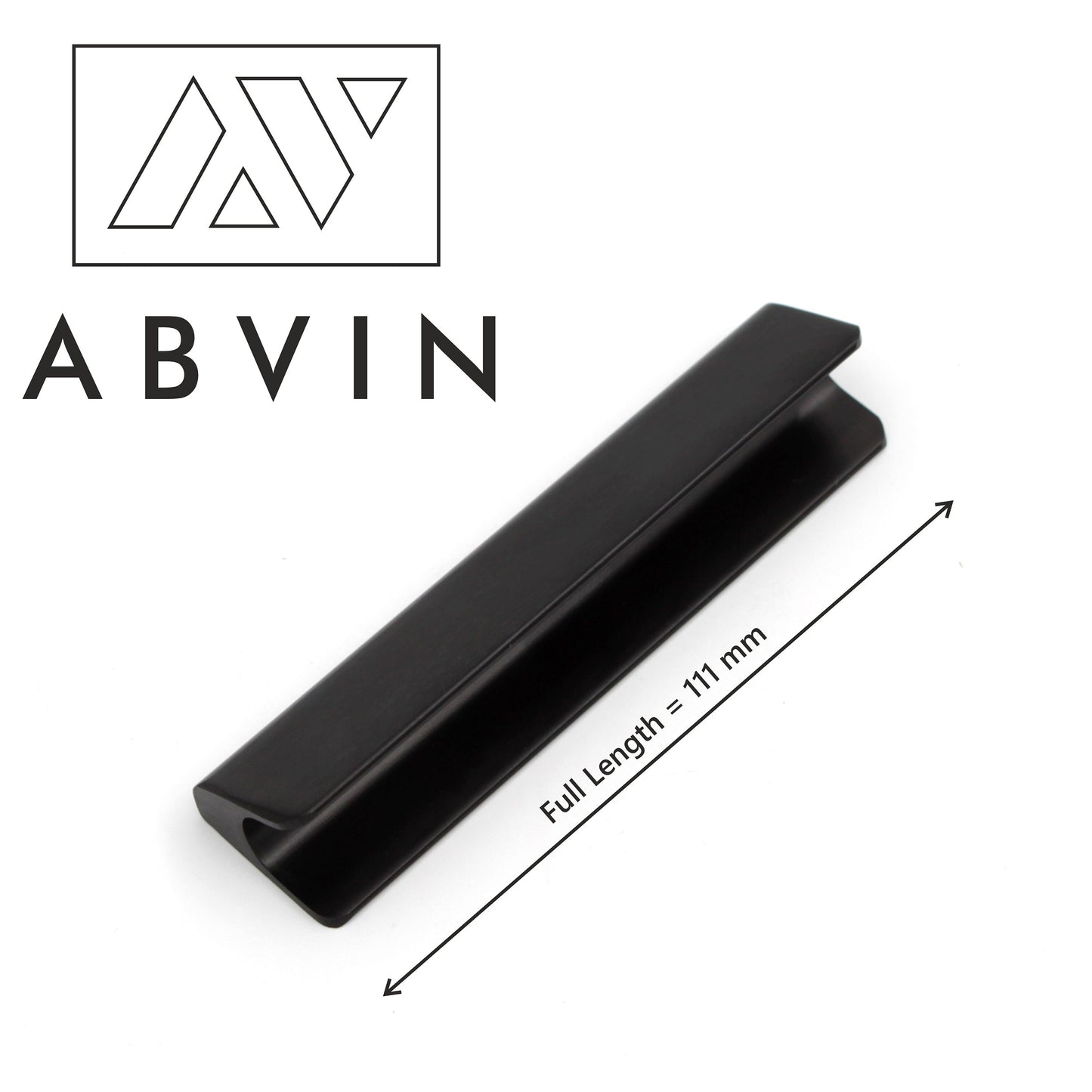 Cabinet Pull Bar Handles Premium Black Matt Modern Solid Long  For Doors Cabinets Cupboards Drawers Profile Type