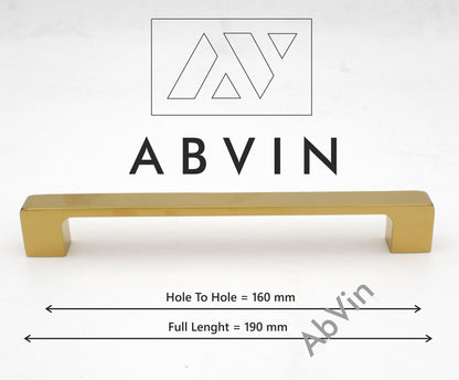 Modern PVD Gold Handles Pulls Cabinet Drawer Dresser Furniture Knob Handle Pulls - 1 pcs