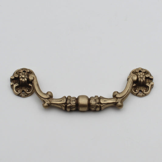 ABVIN Pure Brass Vintage Antique Carving Drop Bail Pull Ring Dresser Drawer Pulls Handles Antique Bronze Rustic Cabinet Knobs