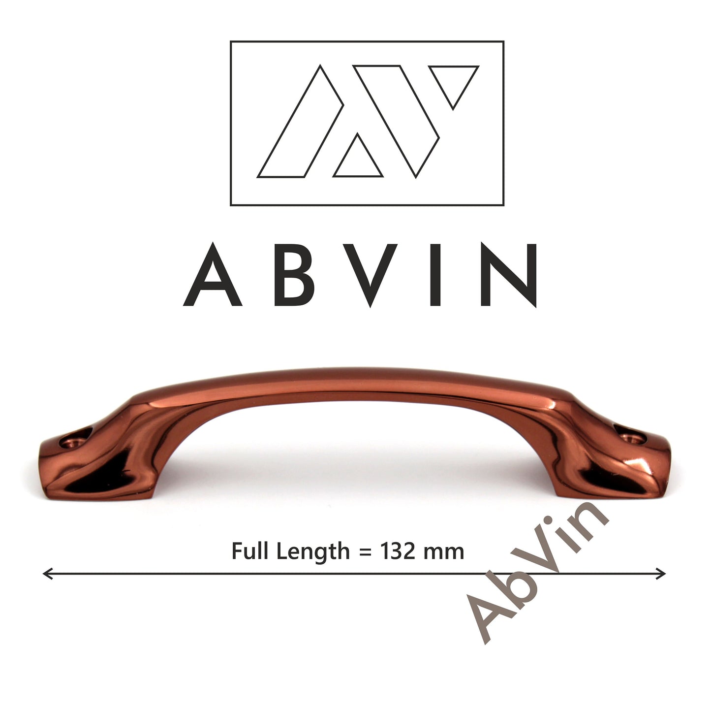 Glossy Copper Rose Gold Handles Pulls Outer Screws Cabinet Drawer Dresser Furniture Knob Handle Pulls - 1 pcs