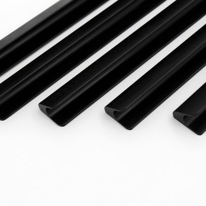 Cabinet Pull Bar Handles Premium Black Matt Modern Solid Long  For Doors Cabinets Cupboards Drawers Profile Type