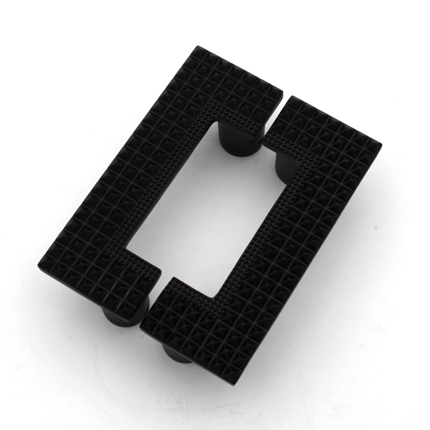 Black Solid Half Square Style Door Cabinet Wardrobe Handles