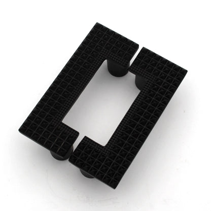 Black Solid Half Square Style Door Cabinet Wardrobe Handles
