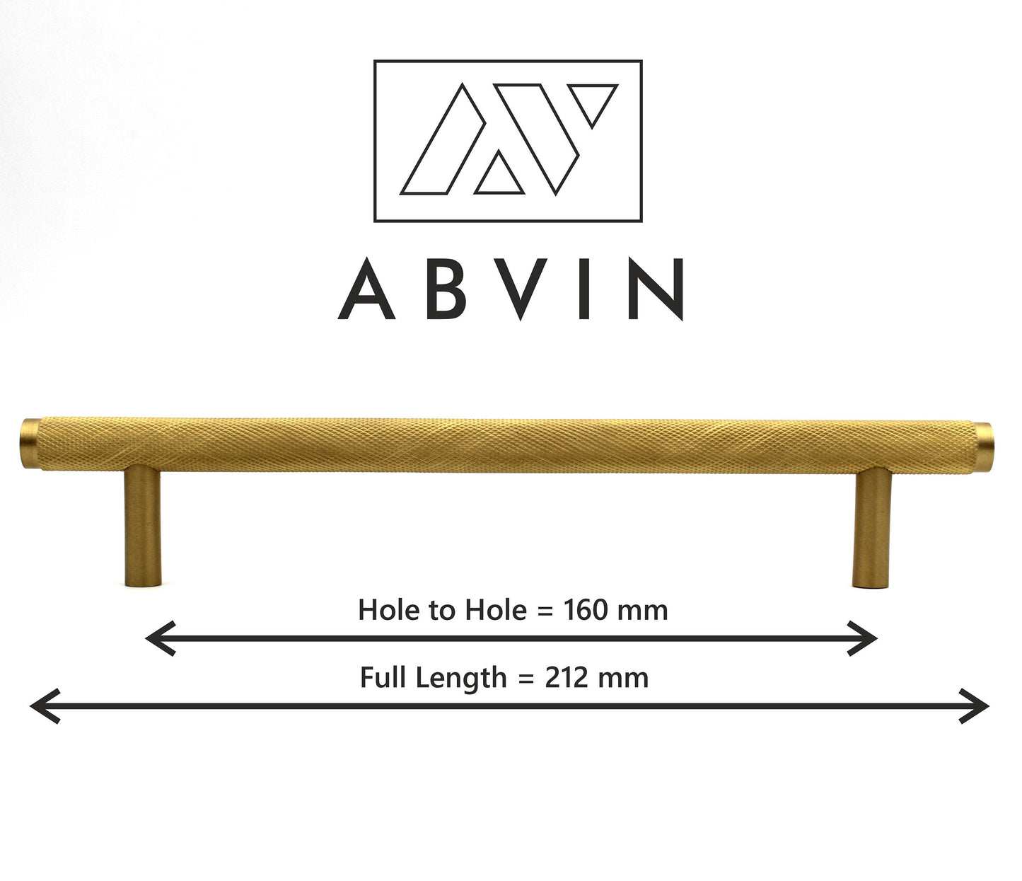 Modern Solid Brass Knurled Cabinet Bar Pull Handles Drawer Dresser Furniture Knob Handle Appliance Pulls Gold Kitchen cupboard - 1 pcs