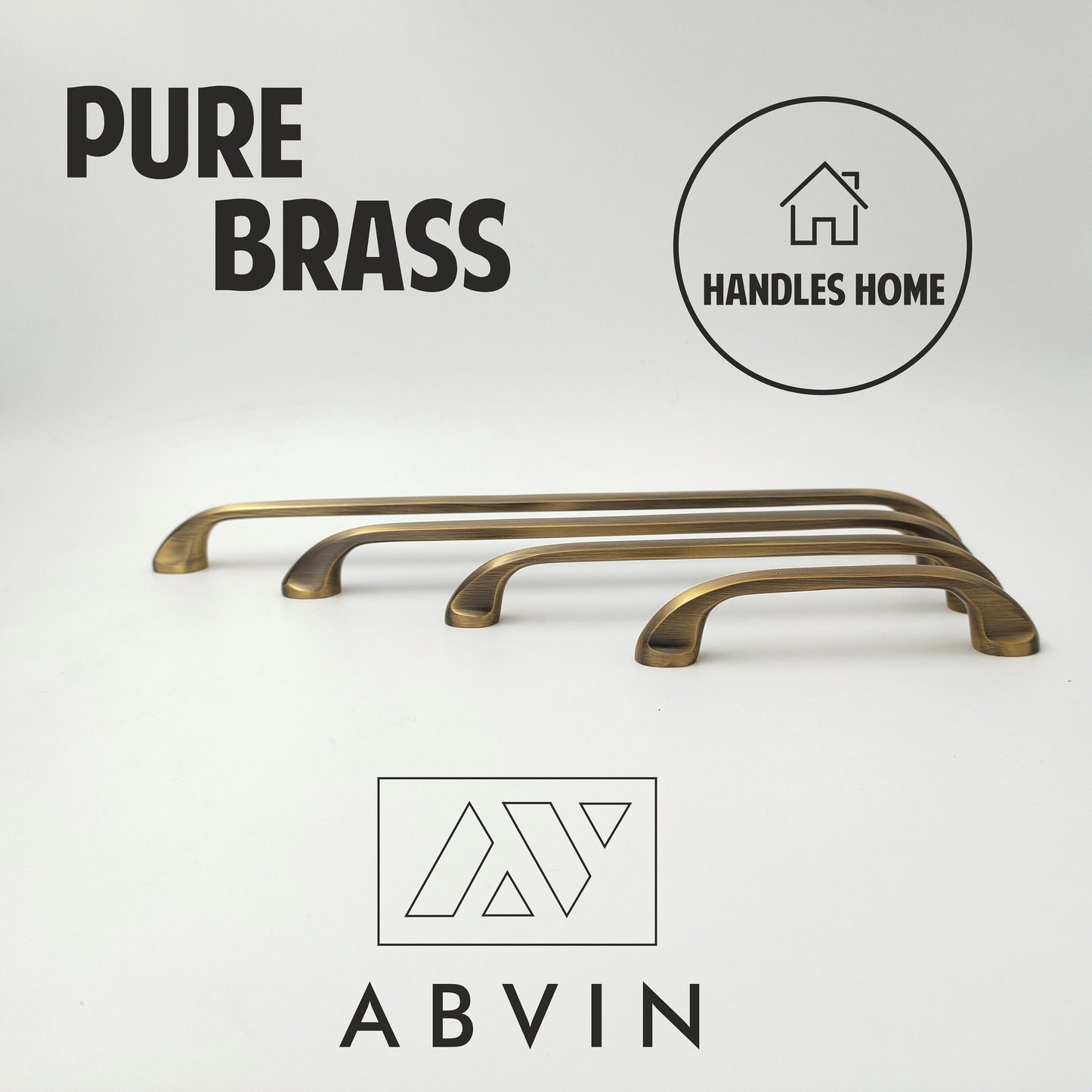 Premium Solid Brass Bar Handles, Modern Cabinet Hardware, Furniture Pulls for Doors, Cabinets, Cupboards & Drawers